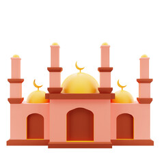 modern 3d mosque illustration