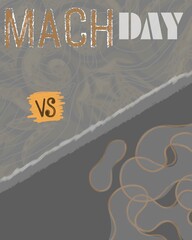 soccer sports match day banner for social media template