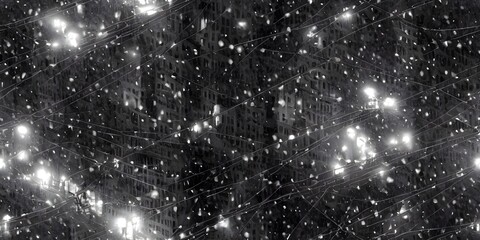 Fototapeta premium It is a cold winter evening and the city streets are empty. The only sound is the wind blowing through the buildings.