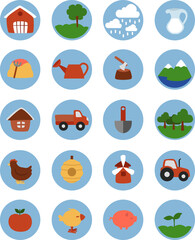 Fototapeta na wymiar Rural life icon set, icon, vector on white background.