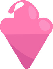 Vacation ice cream, icon, vector on white background.