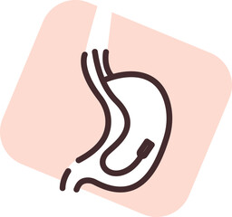 Health gastrology, icon, vector on white background.