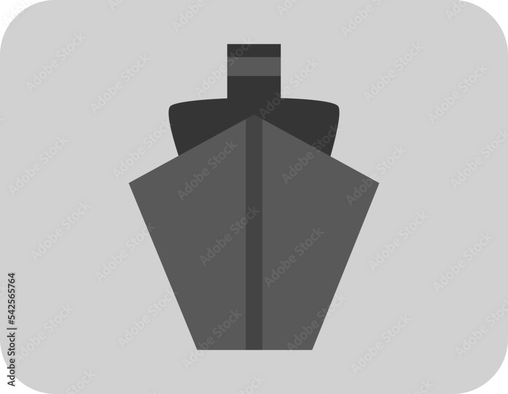 Wall mural Industrial shipping, icon, vector on white background.