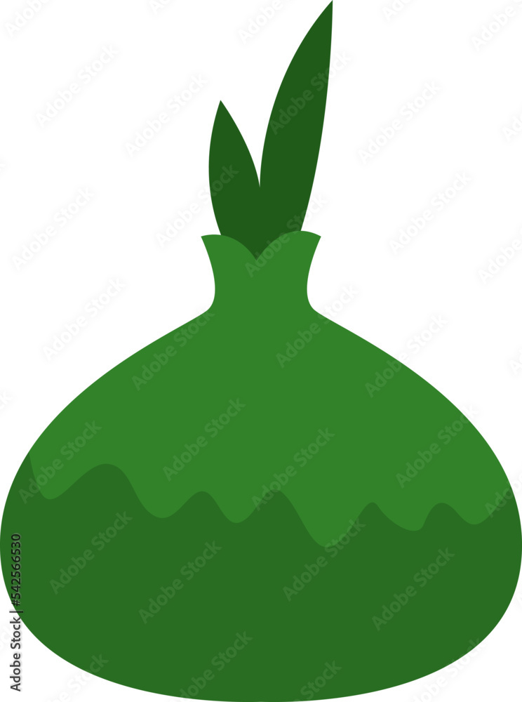 Wall mural Vegetarian onion, icon, vector on white background. - Wall murals