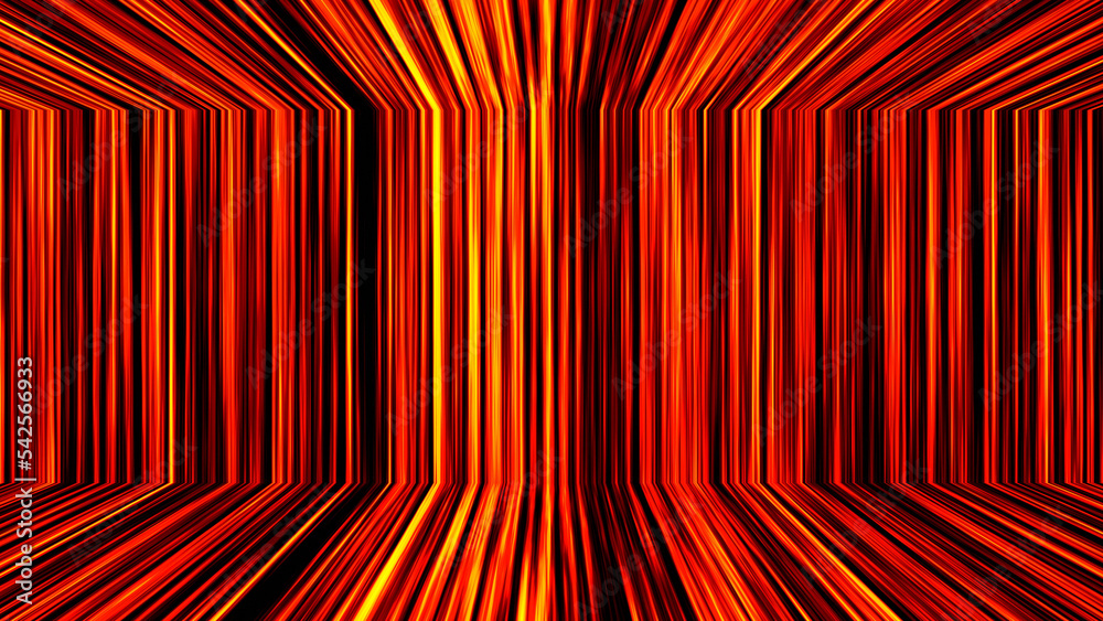 Poster abstract colorful background with bright neon rays and glowing lines red black loop background the s