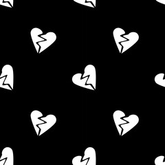 Seamless broken heart  pattern, Love concept. Design for wrapping paper, fabric  pattern, background, card, coupons, banner, Used to decorate the festival