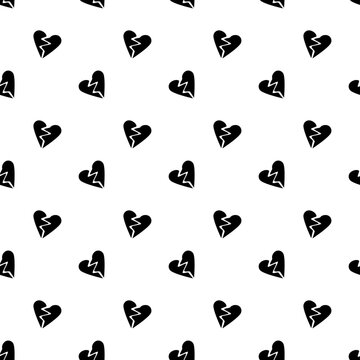 Seamless broken heart  pattern, Love concept. Design for wrapping paper, fabric  pattern, background, card, coupons, banner, Used to decorate the festival