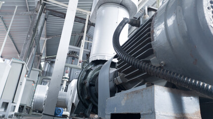 Motor Induction pump to circulation water chiller industry. Electrical motor pumping water ...