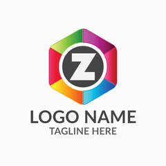 Color full letter z logo design free download