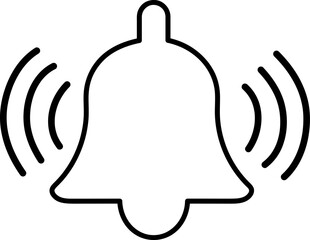  Bell Icon Vector Illustration Logo Template on white background..eps