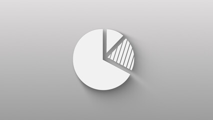 graph icon isolated on grey background. shadow on background move.  4K Video motion graphic animation