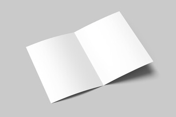 A5 bifold brochure mockup blank