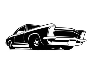 best chrysler muscle car for logo, badge, emblem, icon. isolated white background - obrazy, fototapety, plakaty