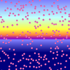 Sky, space, bubbles, abstract background with circles