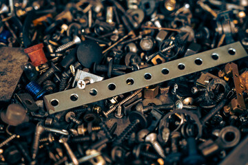 Steampunk texture, background with mechanical parts, gear wheels Stylized of a steampunk...