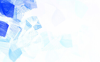 Light Pink, Blue vector backdrop with memphis shapes.