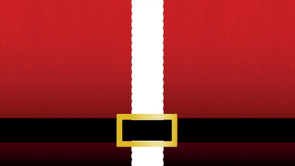 Simple Background Golden Belt and Red Santa Claus Outfit