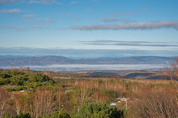 山から見た富良野