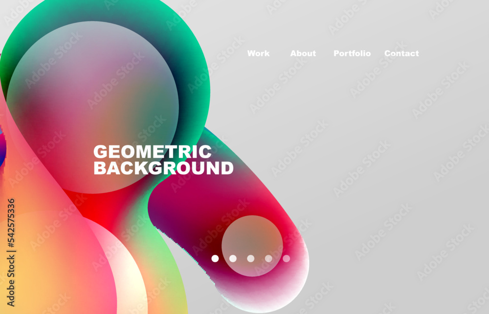 Fototapete Abstract liquid background for your landing page design. Web page for website or mobile app wallpaper