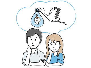 赤ちゃんが欲しいカップルのイラスト2