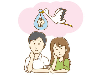 赤ちゃんが欲しいカップルのイラスト2
