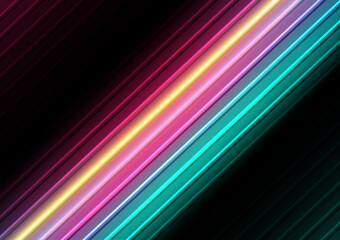 Abstract hitech color line background - 542577190