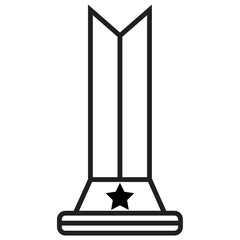 Trophy, reward, and champion icon vector illustration