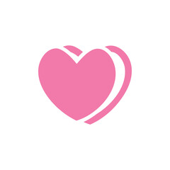 Heart icon logo design template vector isolated illustration