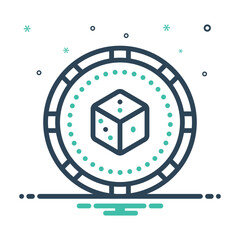 Obraz premium Mix icon for craps
