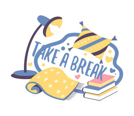 Fototapeta premium Take a break from work and tasks, get vacation