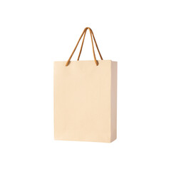 Brown paper shopping bag cutout, Png file.