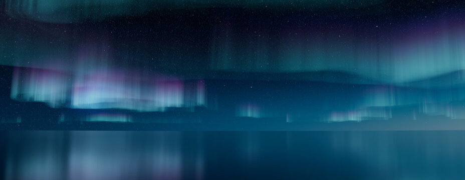 Northern Lights Background.