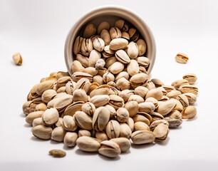 Closeup shot of pistacias in a bowl 