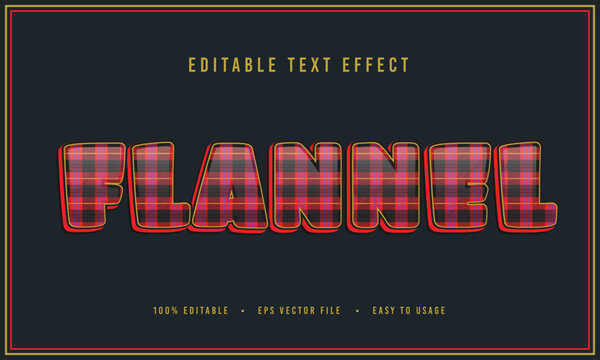 decorative flannel Font and Alphabet vector