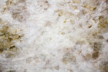 Dirty greasy fabric, matter. Fabric stained texture. Contaminated textile or canvas