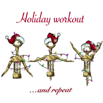 Holiday Workout Funny Wine Christmas PNG| Funny Wine Christmas Designs| Instant Download
*WHAT YOU GET*
Files in the following formats:
&ndash; 1 PNG file in a zipped folder
&ndash; 300 DPI
Please note:
This is a
