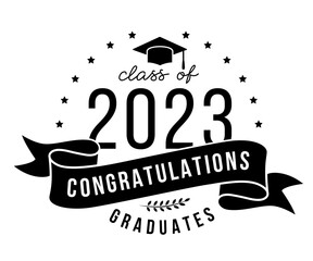 Congratulations graduates! Design element for graduation design, congratulation event, party, high school or college graduate