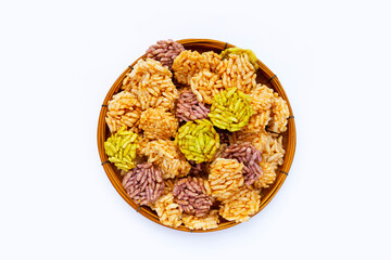 Thai sweet crispy rice cakes