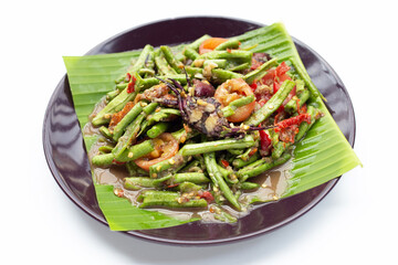 Spicy long bean salad. Thai food