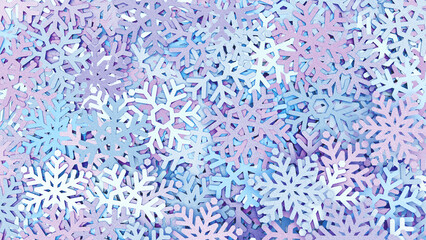 Blue snowflakes background for christmas greeting card.