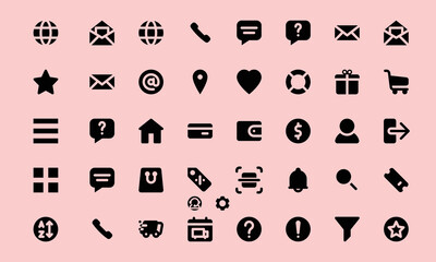 set of eCommerce icons for the online store website and mobile app.