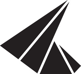 Abstract triangle mountain logo illustration in trendy and minimal style