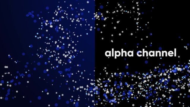 A whirlwind of snowflakes on a transparent background