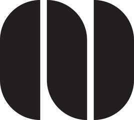 Abstract letter N logo illustration in trendy and minimal style