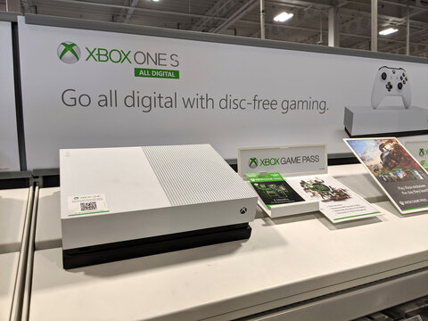 Xbox One S All Digital And Xbox Game Pass On Display