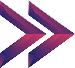 Abstract play button logo illustration in trendy and minimal style