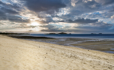 Cape York Peninsula Seisia beach cloudy evening