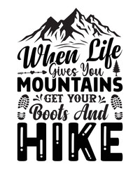 Hiking and Vacation type illustrations for t-shirts, hoodies, mug, Walmart, poster, and more 