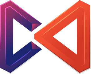 Abstract connection logo illustration in trendy and minimal style