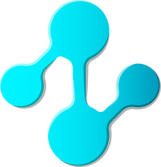 Abstract dot and connection logo illustration in trendy and minimal style